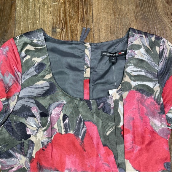 ✴️ New ~ Banana Republic Mad Men Begonia Cocktail Dress Size 2 - Picture 6 of 16